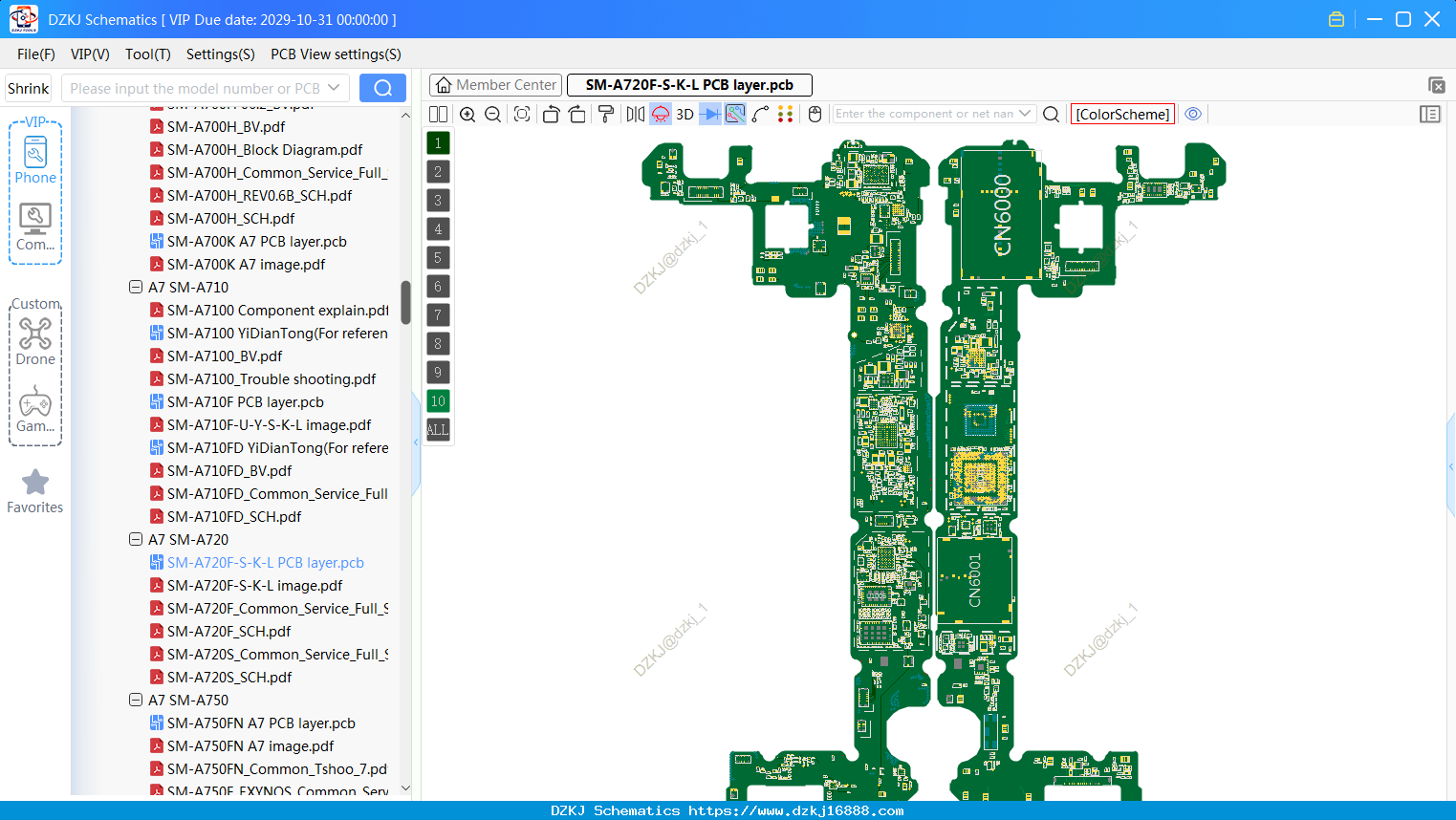 Samsung SM-A720F-S-K-L PCB Layer
